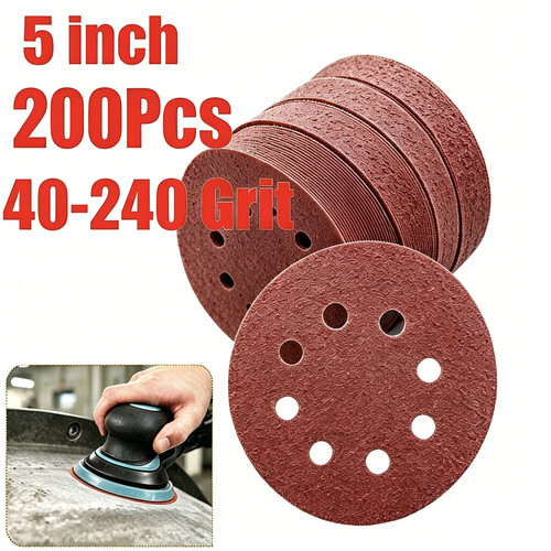 200pcs sander paper 5inch - 200pcs,